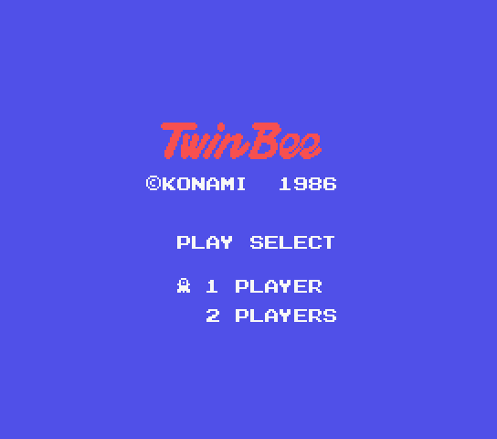 Twinbee title screen for MSX